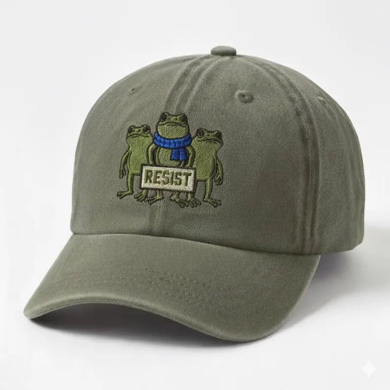 Unisex Portland frog print hat