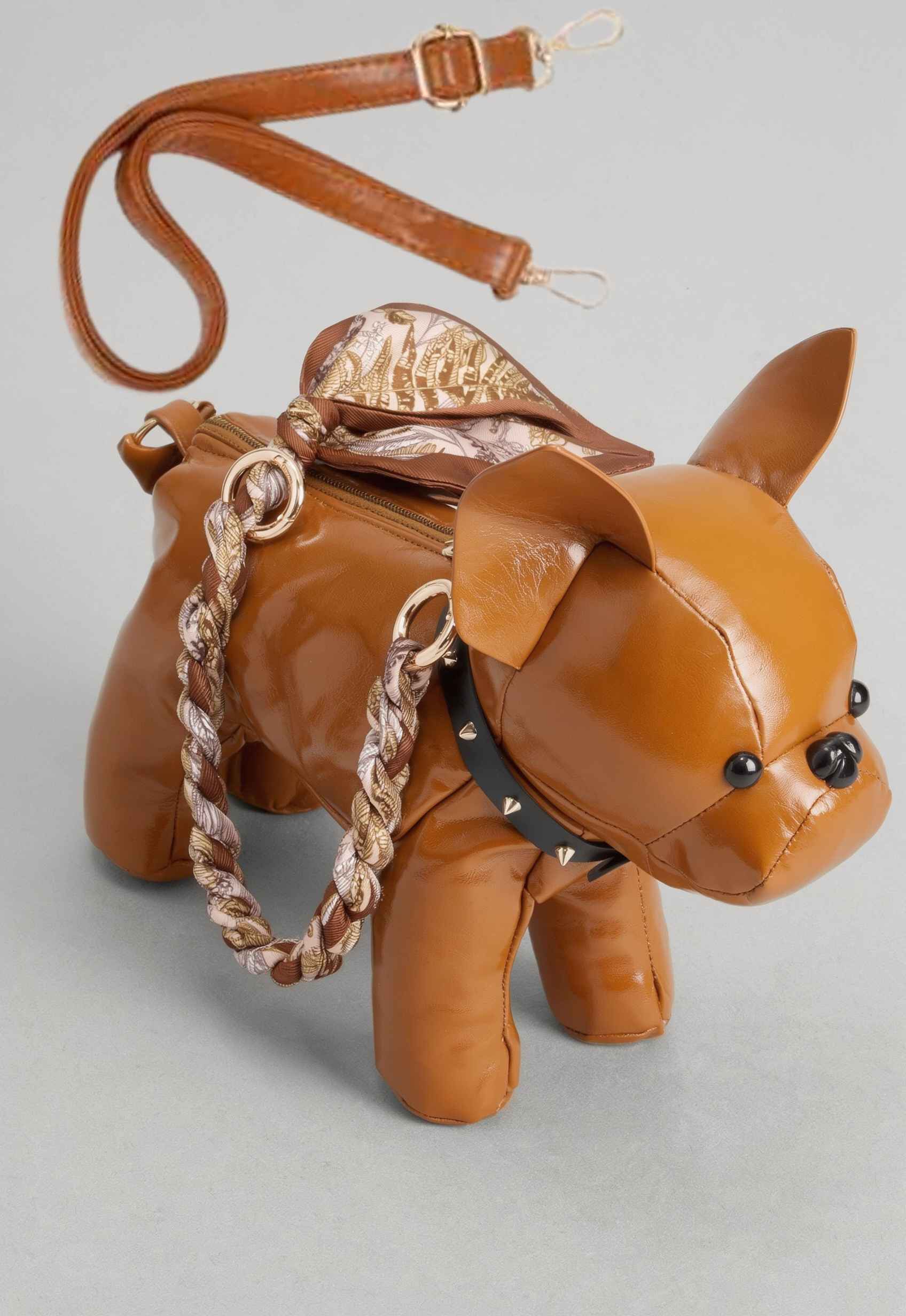 Masterful Craftsmanship French Bulldog Leather Bag