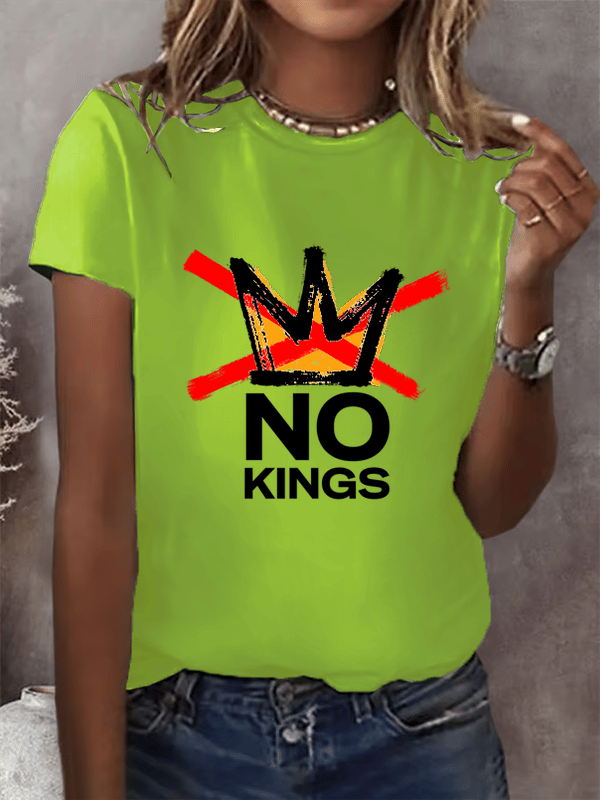 Women's America has No Kings Printed Casual T-Shirt