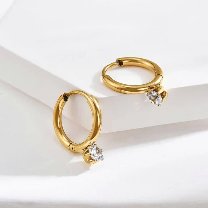 Radiant Sparkle Hoops Earrings
