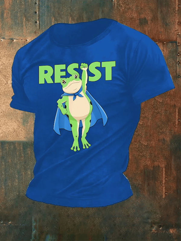 Men's Portland Frog Art Print Casual T-Shirt