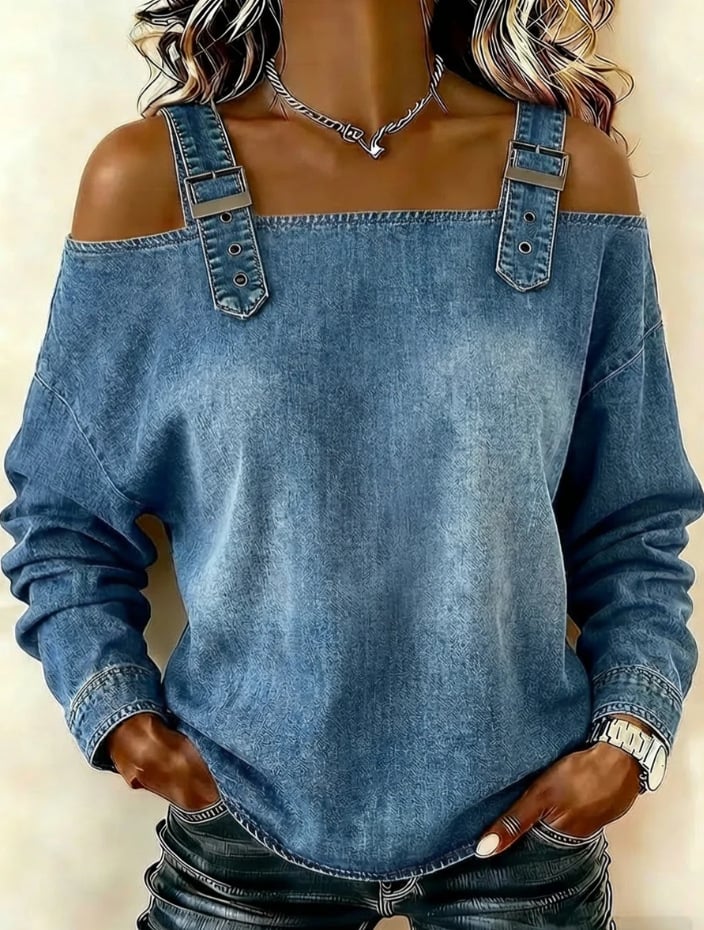 🔥New Arrivals🔥Women's sleeveless denim shirt