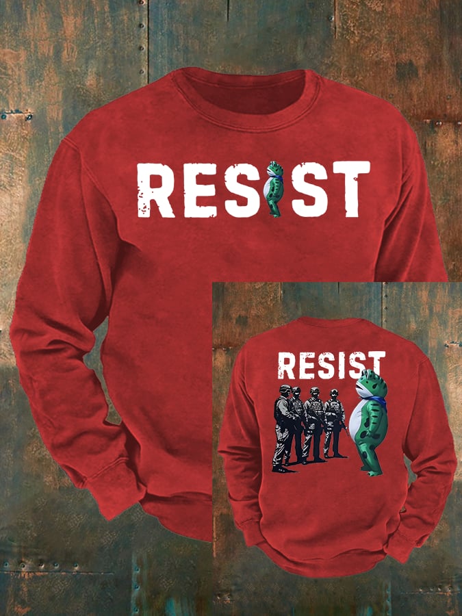 Men's Portland Frog Resist print Casual Sweatshirt