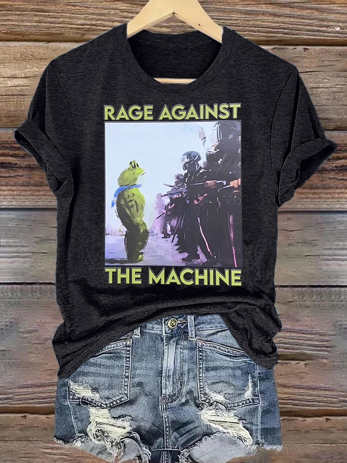 Women's Portland Frog Art Print T-Shirt