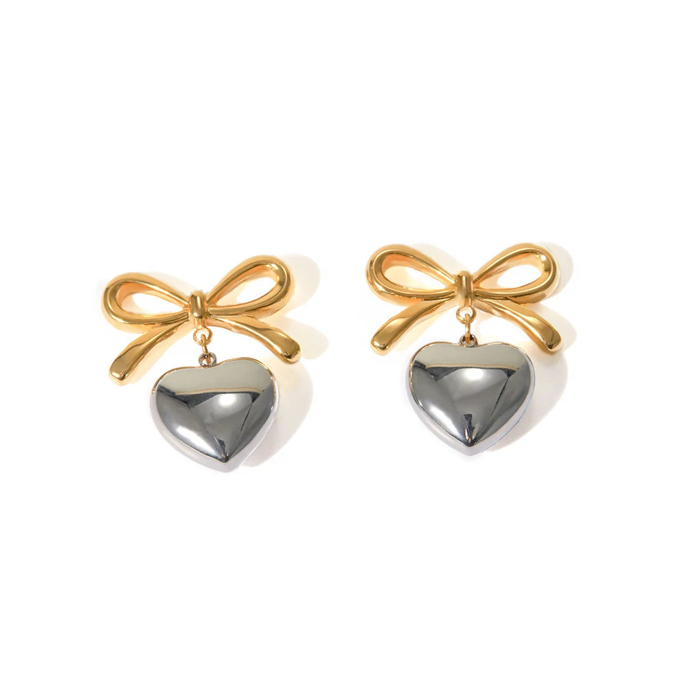 Bi-Metal Bow Affair Earrings