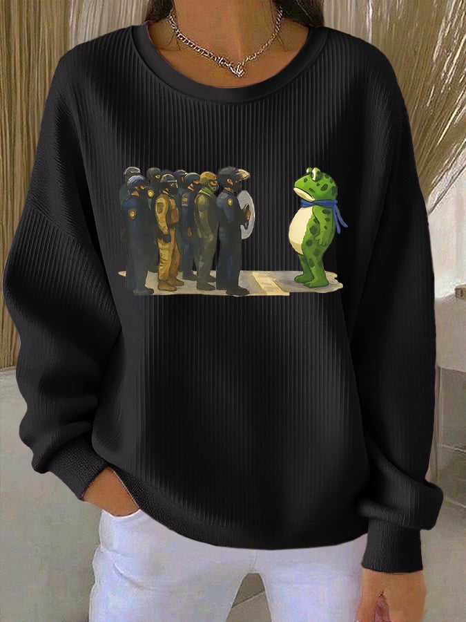 Women's FDT Print Round Neck Sweatshirt