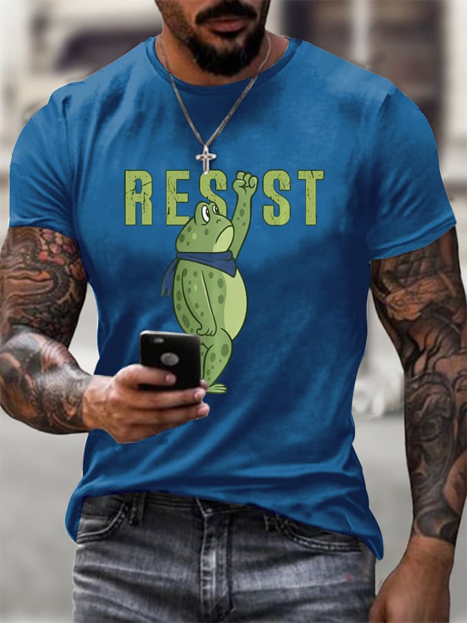Men's FDT Portland Frog Protest Rage Against The Machine Print T-Shirt