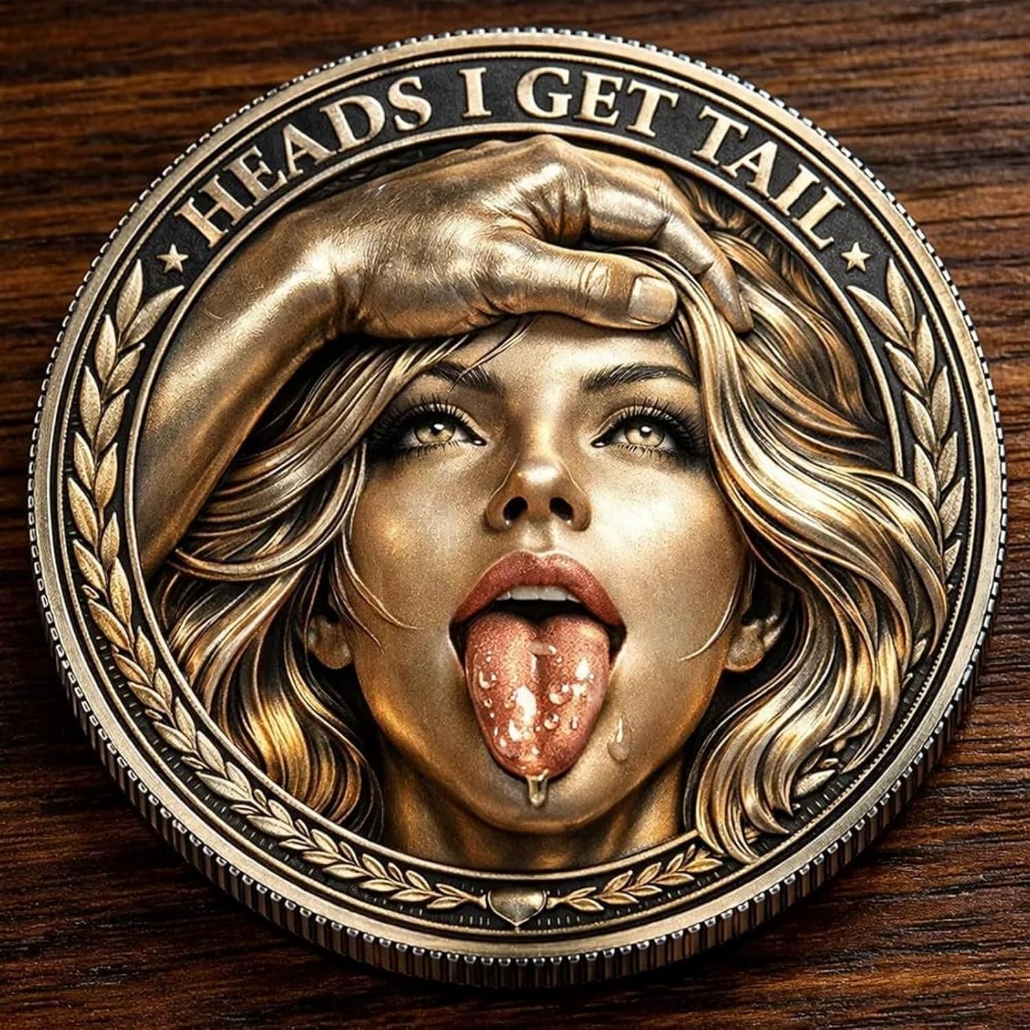 3D Embossed Couples Decision Coin – Funny Date Night Gift