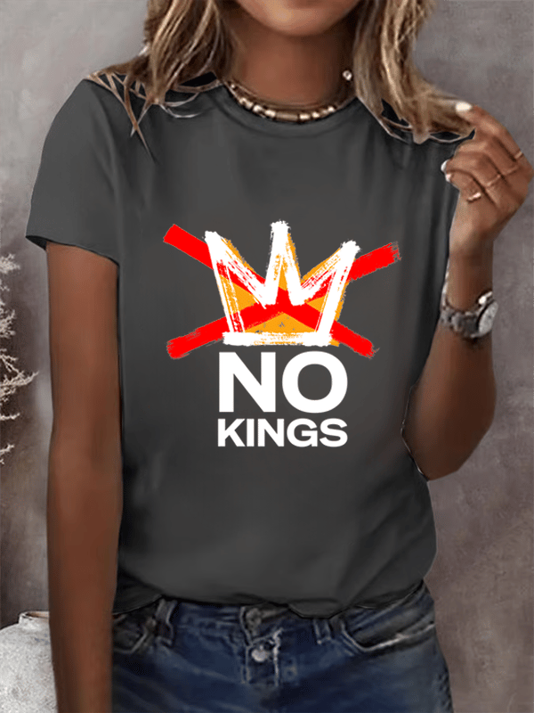 Women's America has No Kings Printed Casual T-Shirt