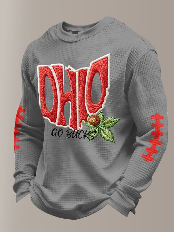Men's Casual Printed Long-Sleeved Top