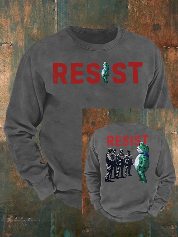 Men's Portland Frog Resist print Casual Sweatshirt