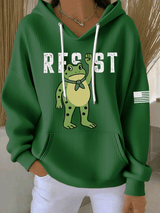 Women's FDT Print Casual Hoodie
