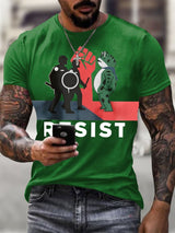 Men's Fdt print short-sleeved T-shirt