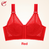 Full Bust Support Front Buckle Lace Bra
