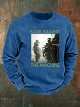 Men's Frog Resistance Print Casual Sweatshirt
