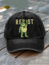 Unisex Washed Cotton FDT Print Hat