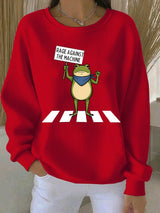 Women's Resist Frog Print Casual Sweatshirt