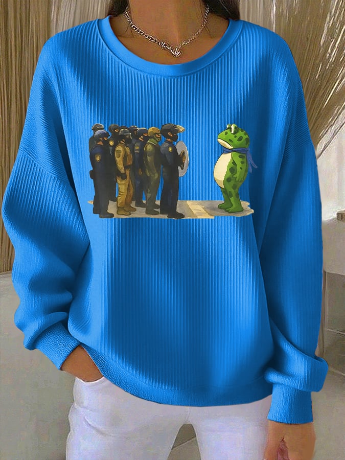 Women's FDT Print Round Neck Sweatshirt