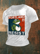 Men's  Portland Frog 8647 resist Print T-Shirt