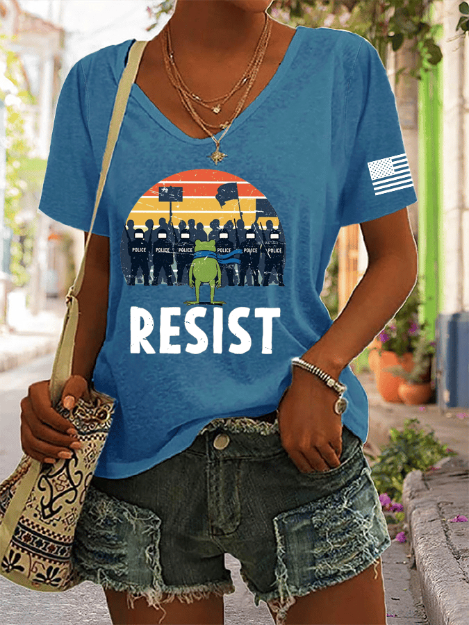 Women's FDT Print V-Neck T-Shirt