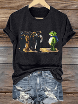 Women's  Portland Frog Resist  Printed Casual T-Shirt