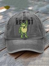 Unisex Washed Cotton FDT Print Hat