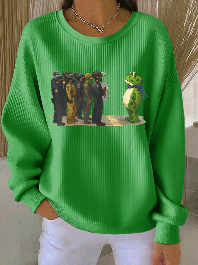 Women's FDT Print Round Neck Sweatshirt
