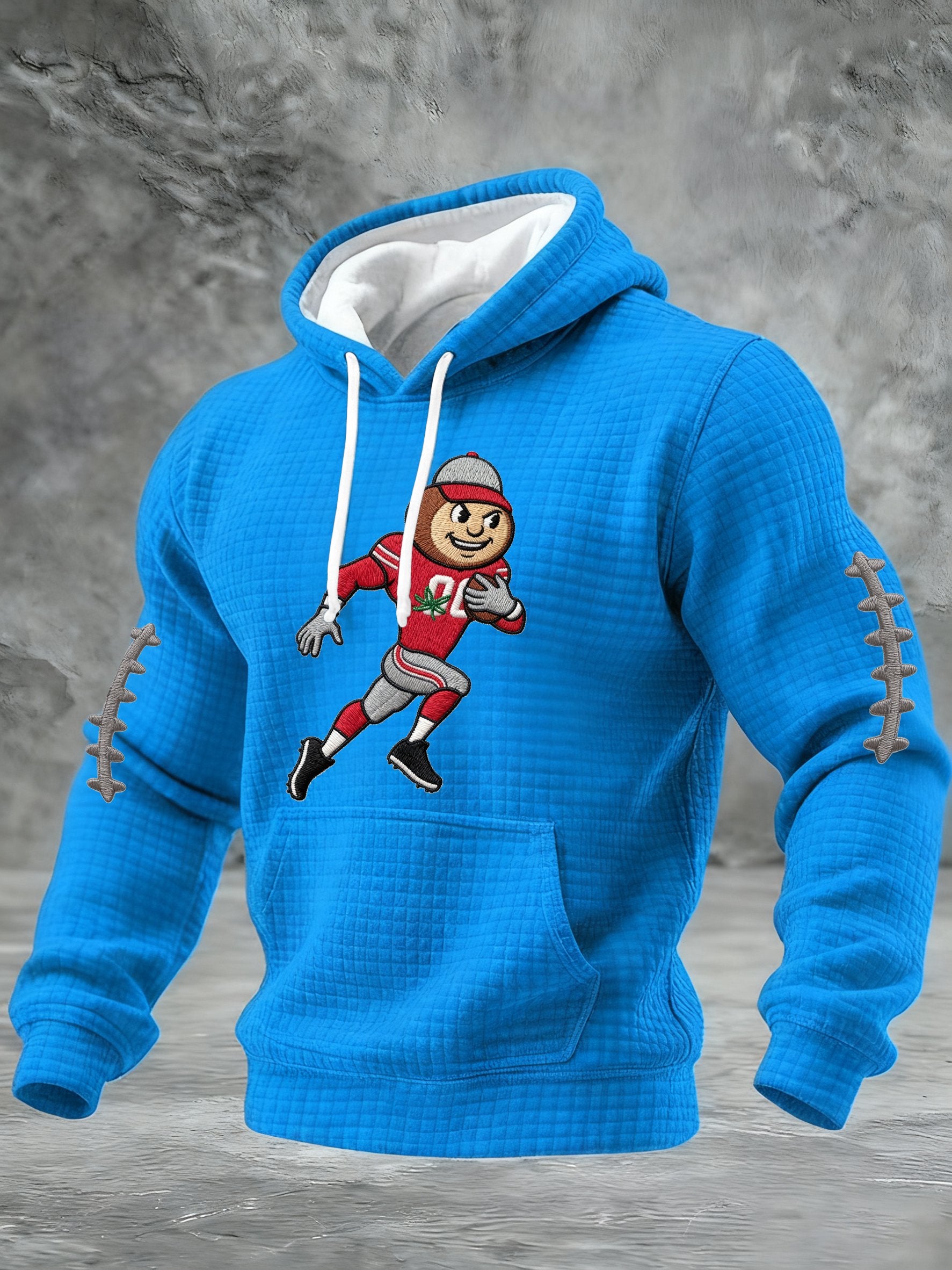 Men's Casual Football Print Sweatshirt