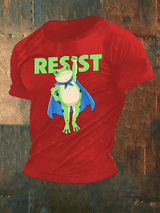 Men's  Portland Frog Art Print Casual T-Shirt