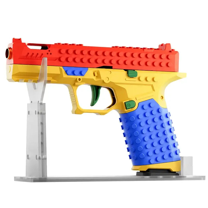 Building Block Semi-Auto Shell Ejecting Soft Bullet Toy Gun