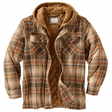 Outdoor Men's Hooded Flannel Shirt Jacket
