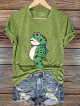 Women's FDT Portland Frog Protest Revolt Machine Print T-Shirt