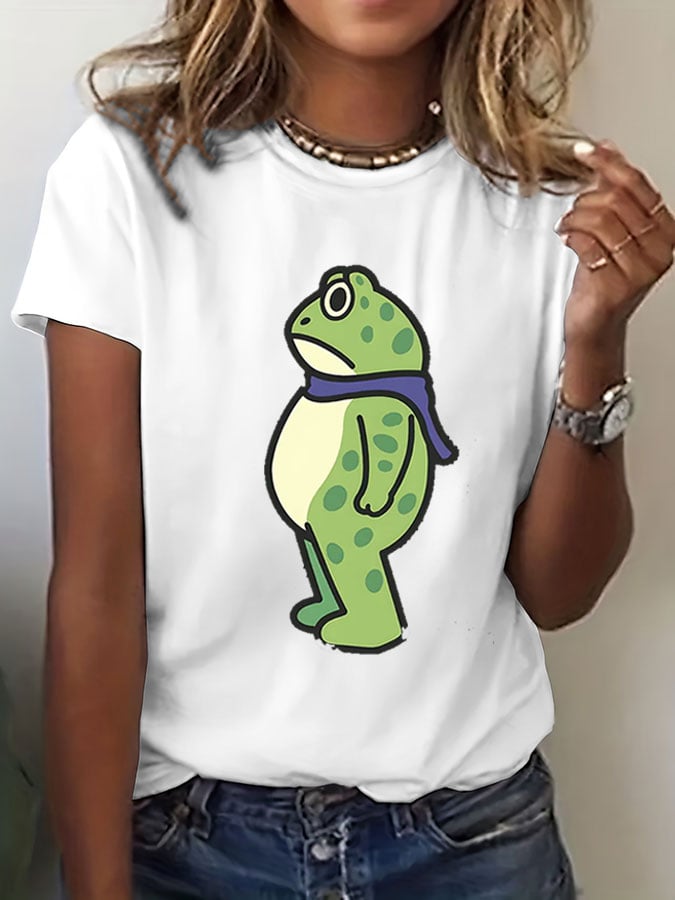 Women's FDT Printed Round Neck T-Shirt