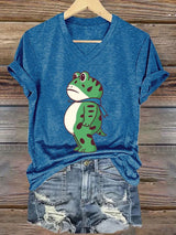 Women's FDT Portland Frog Protest Revolt Machine Print T-Shirt