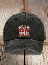 Men'S And Women'S Casual Football Print Hats