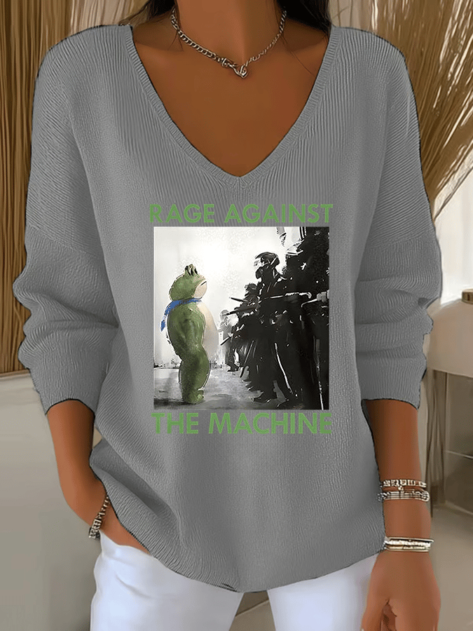 Women's  America has no kings print  Sweatshirt