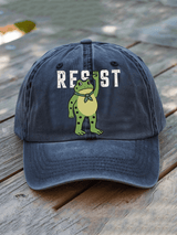 Unisex Washed Cotton FDT Print Hat