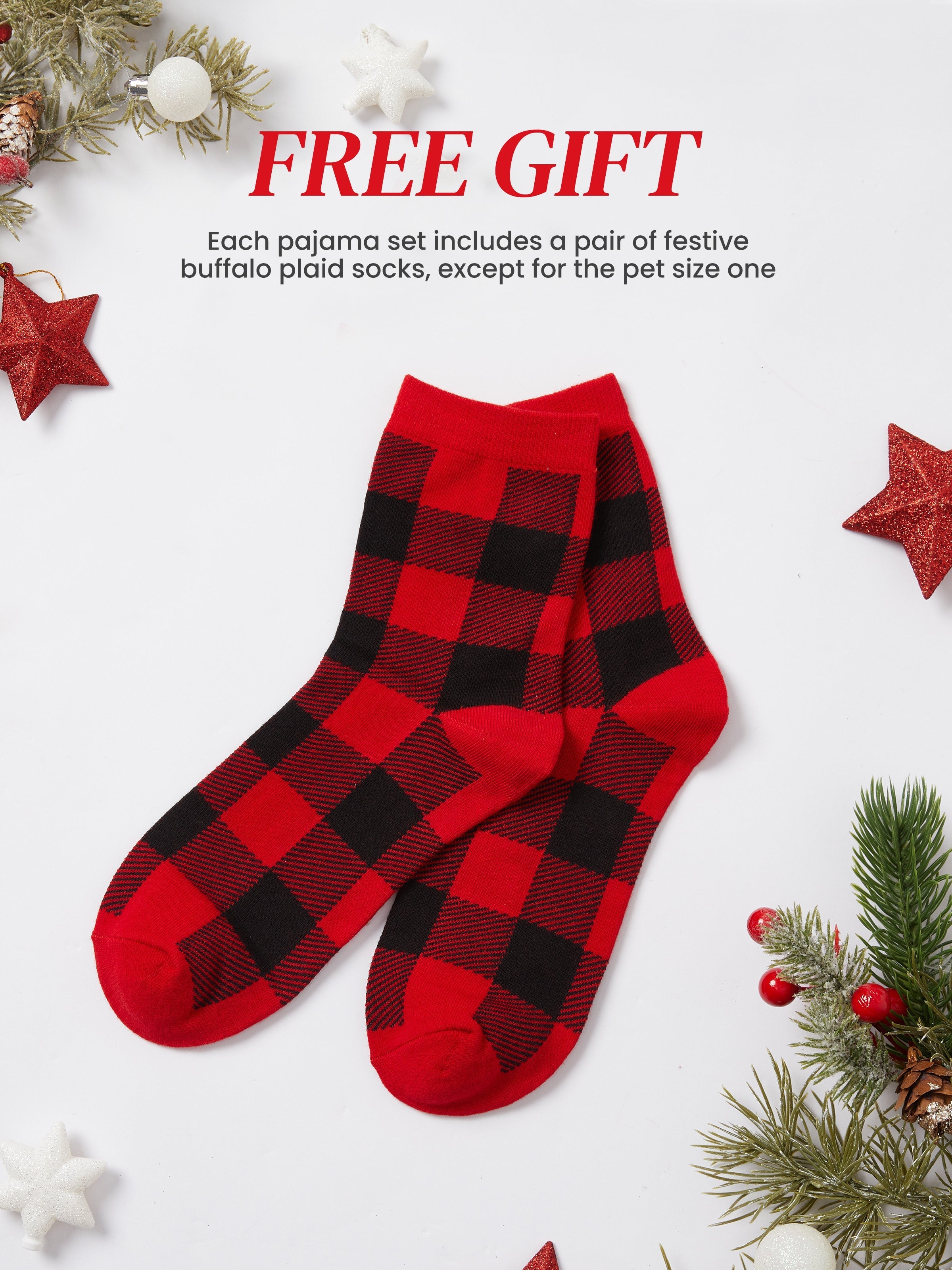 Christmas Snowman Print Family Matching Colorful Pajamas Sets with Christmas Socks Multi-color