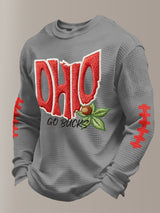 Men's Casual Printed Long-Sleeved Top