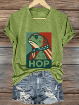 Women's FDT Print V-Neck T-Shirt